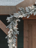Lights4fun Snowy Christmas Garland 2.5m, UK version