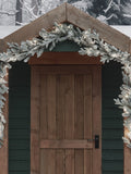 Lights4fun Snowy Christmas Garland 2.5m, UK version