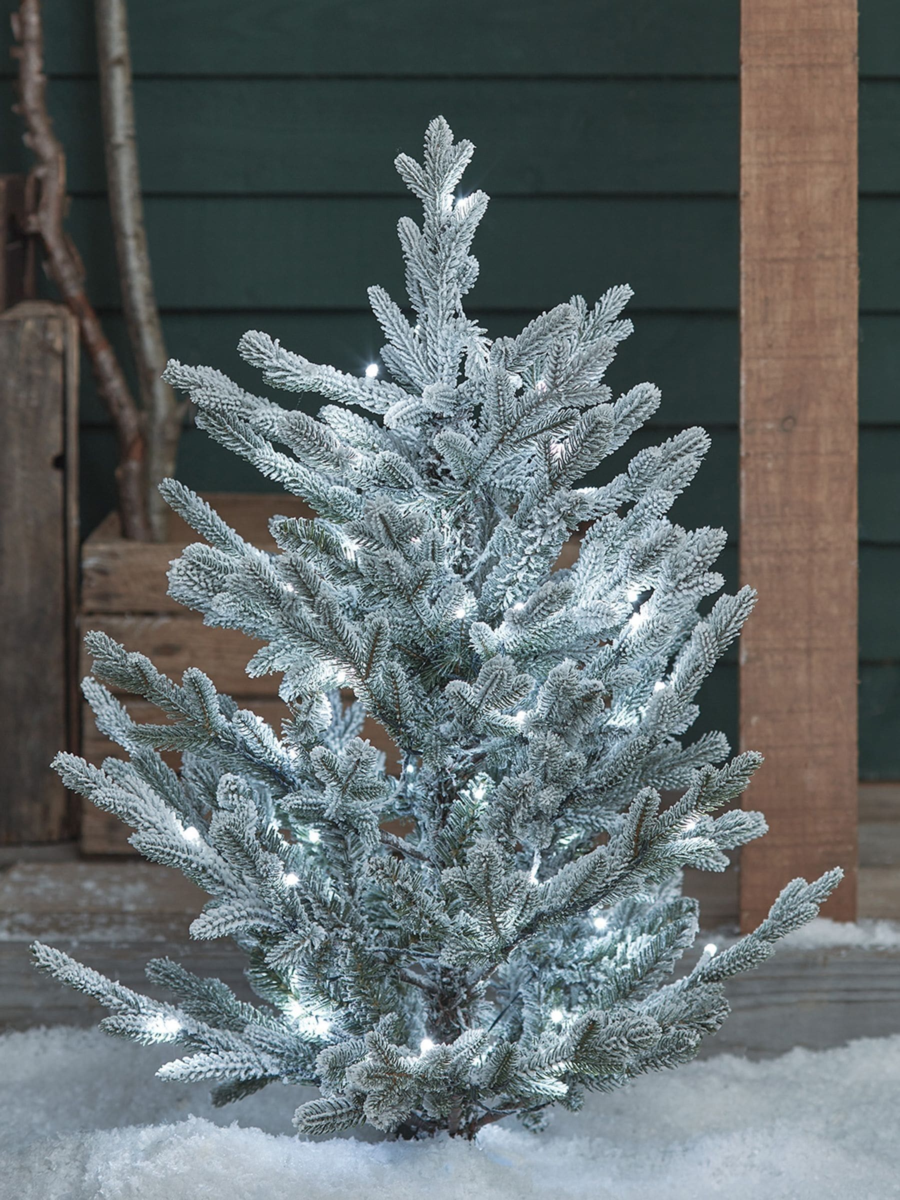 Lights4fun 3ft dual colour LED Christmas tree stake light (British brand)