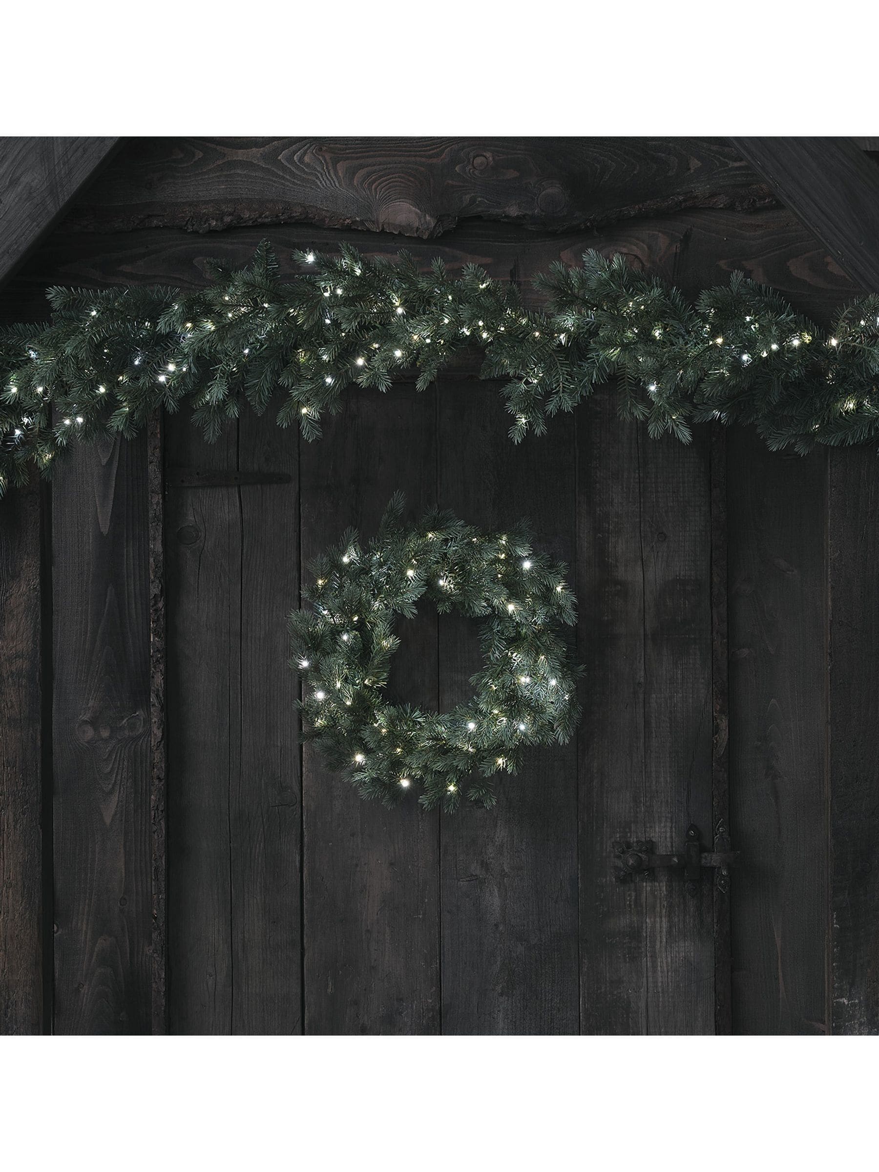 Lights4fun Dual Colour LED Christmas Garland 1.5m, UK version