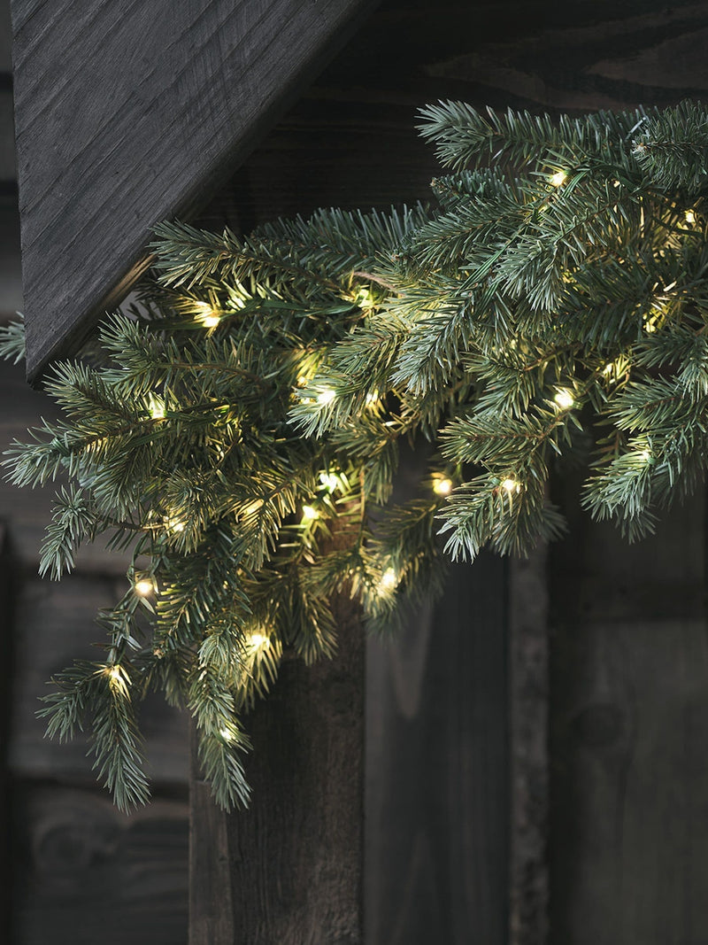 Lights4fun Dual Colour LED Christmas Garland 1.5m, UK version