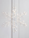 Lights4fun snowflake Christmas light with warm white LEDs, imported from the UK