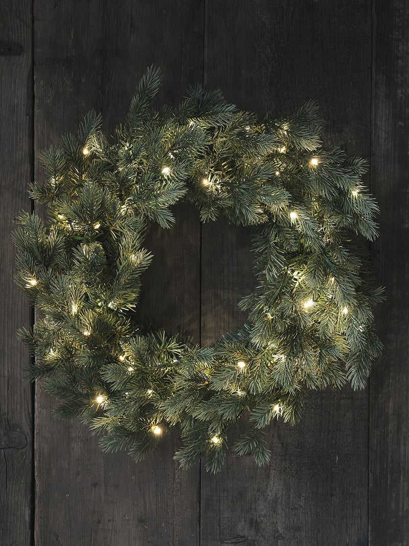 Lights4fun dual colour micro LED Christmas wreath 50cm (British brand)