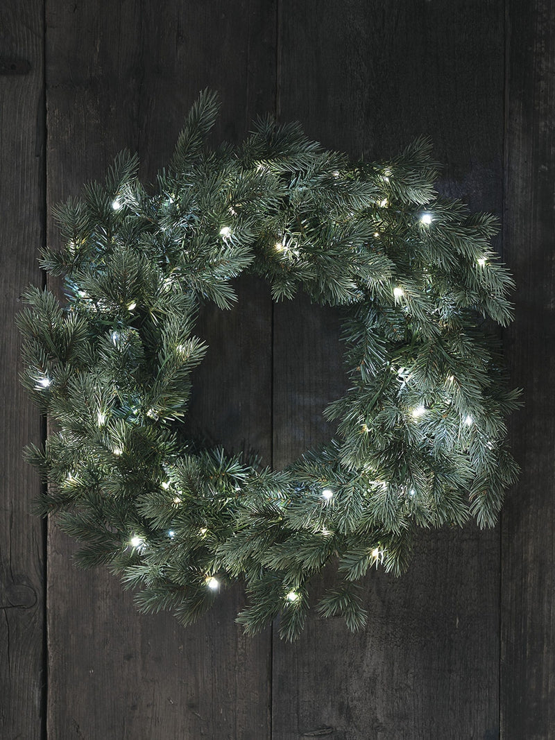 Lights4fun dual colour micro LED Christmas wreath 50cm (British brand)