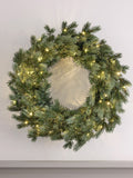 Lights4fun dual colour micro LED Christmas wreath 50cm (British brand)