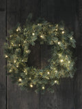 Lights4fun dual colour micro LED Christmas wreath 50cm (British brand)