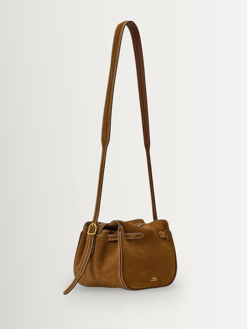 Polo Ralph Lauren brown suede small satchel bag (British brand)