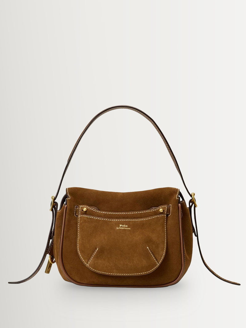 Polo Ralph Lauren brown suede small satchel bag (British brand)