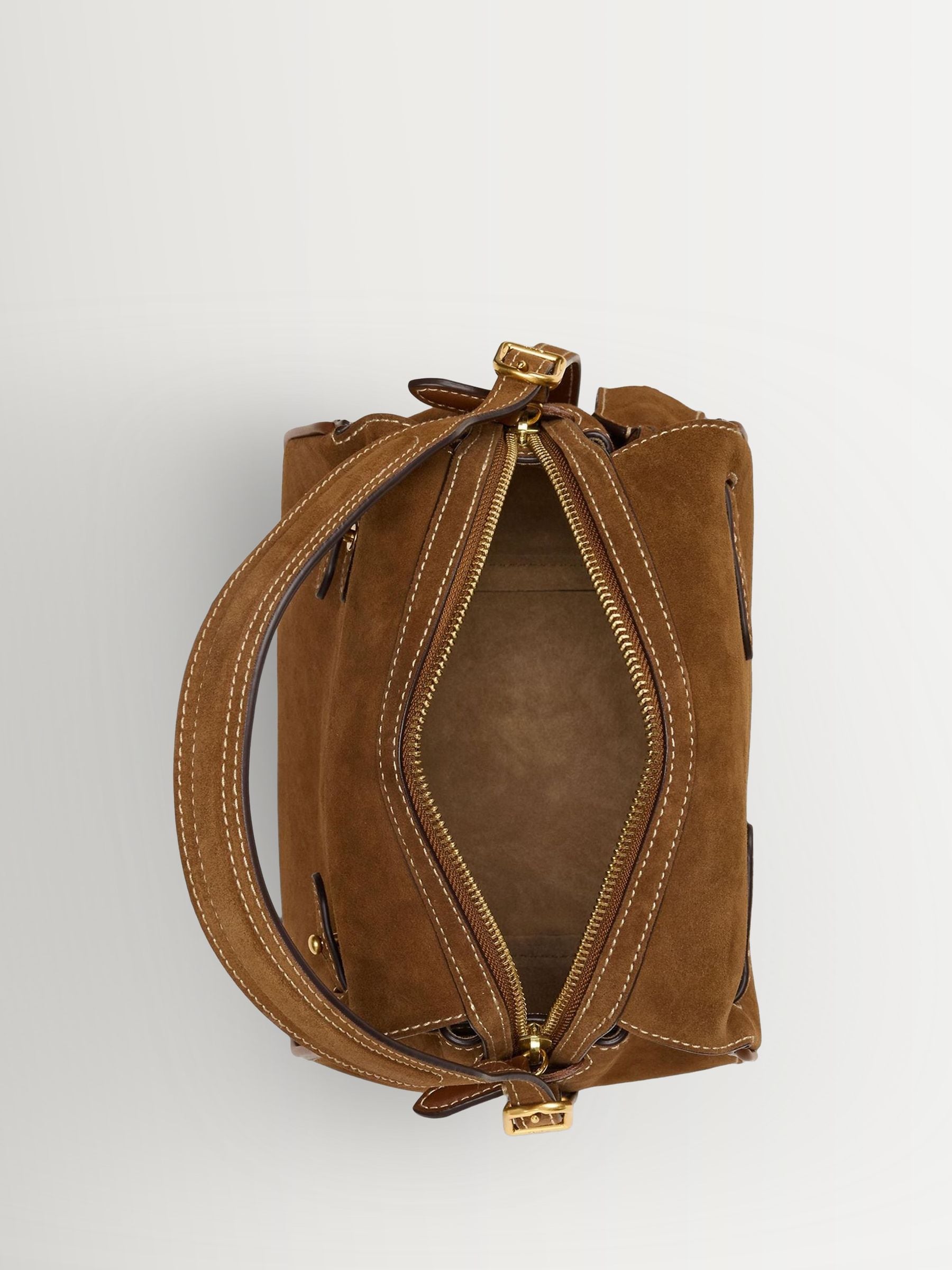 Polo Ralph Lauren brown suede small satchel bag (British brand)