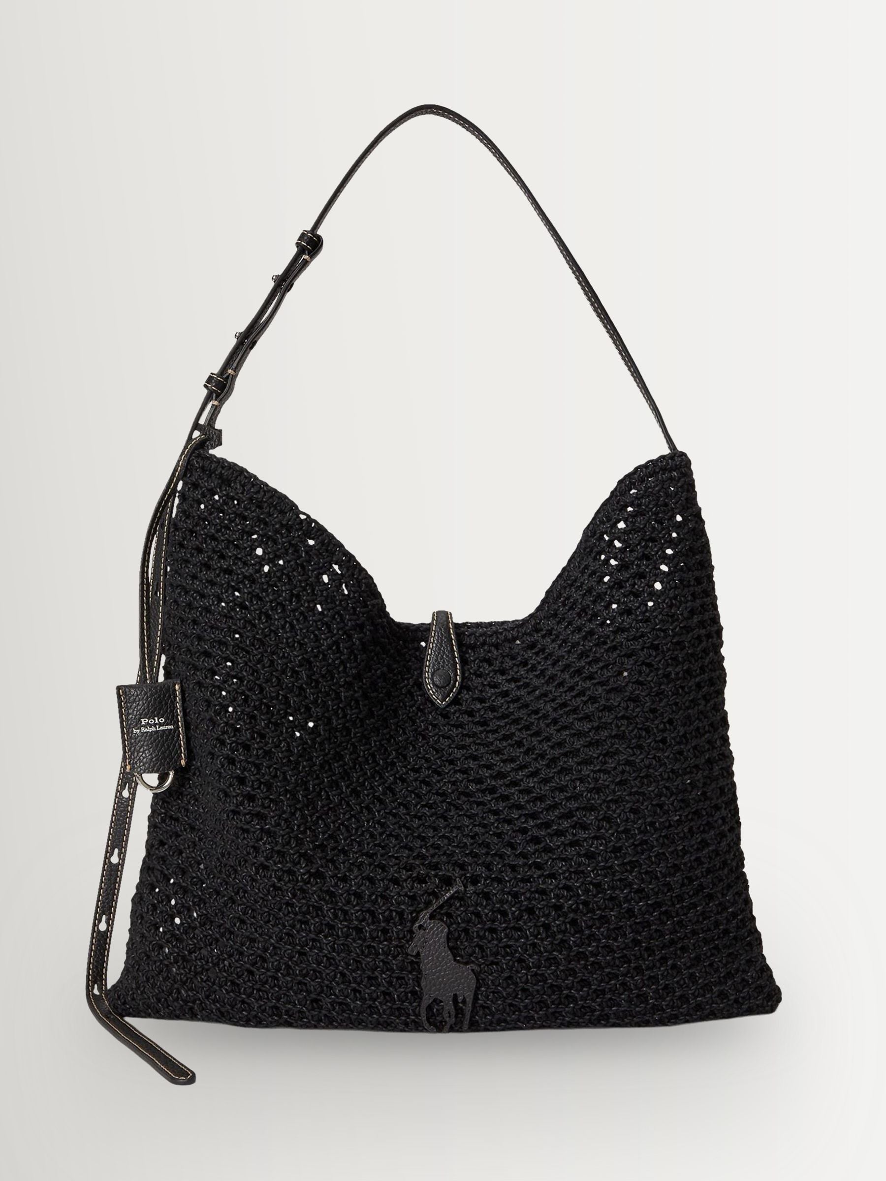 Polo Ralph Lauren black woven mesh cross-body bag - British product