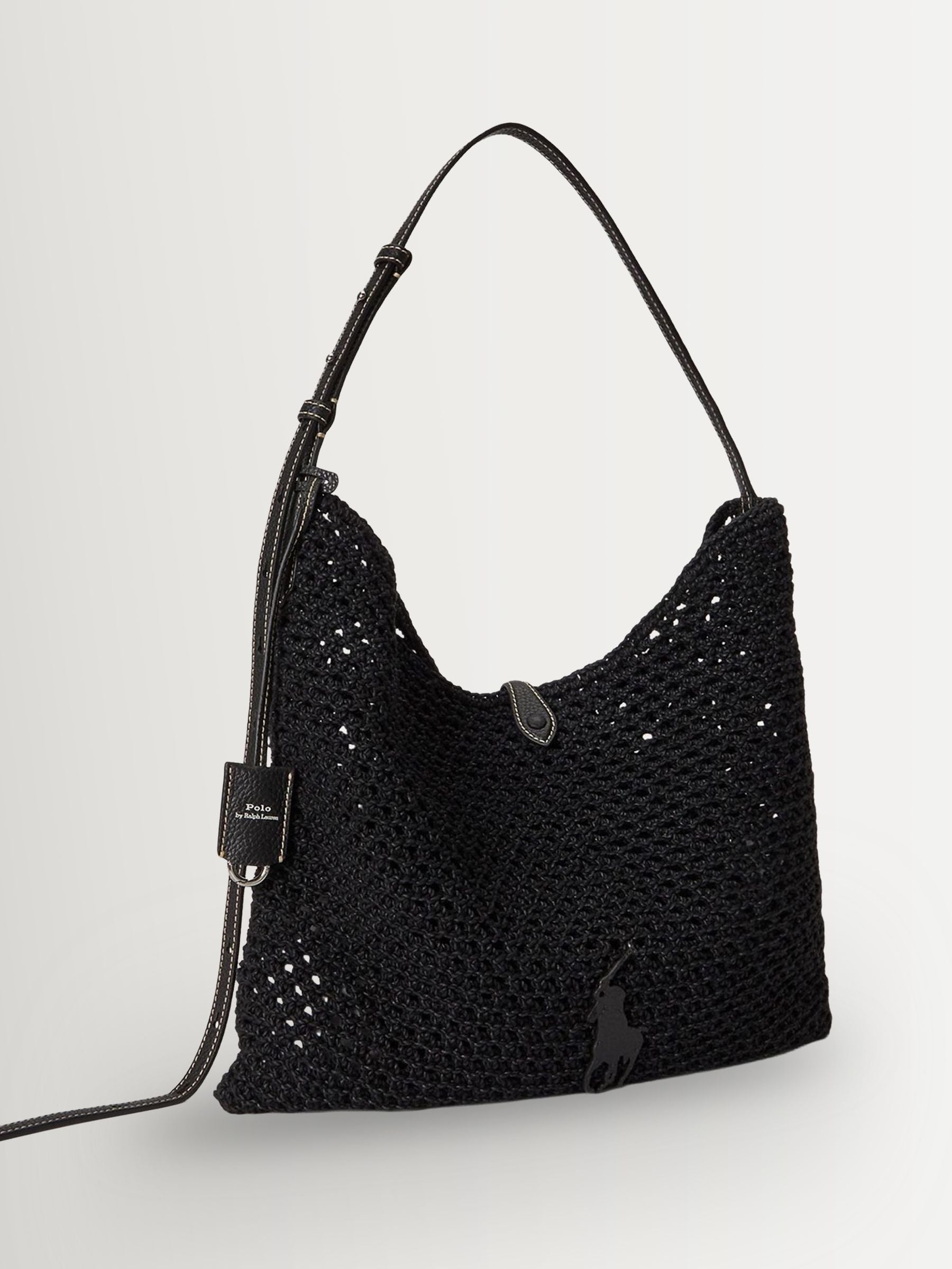 Polo Ralph Lauren black woven mesh cross-body bag - British product