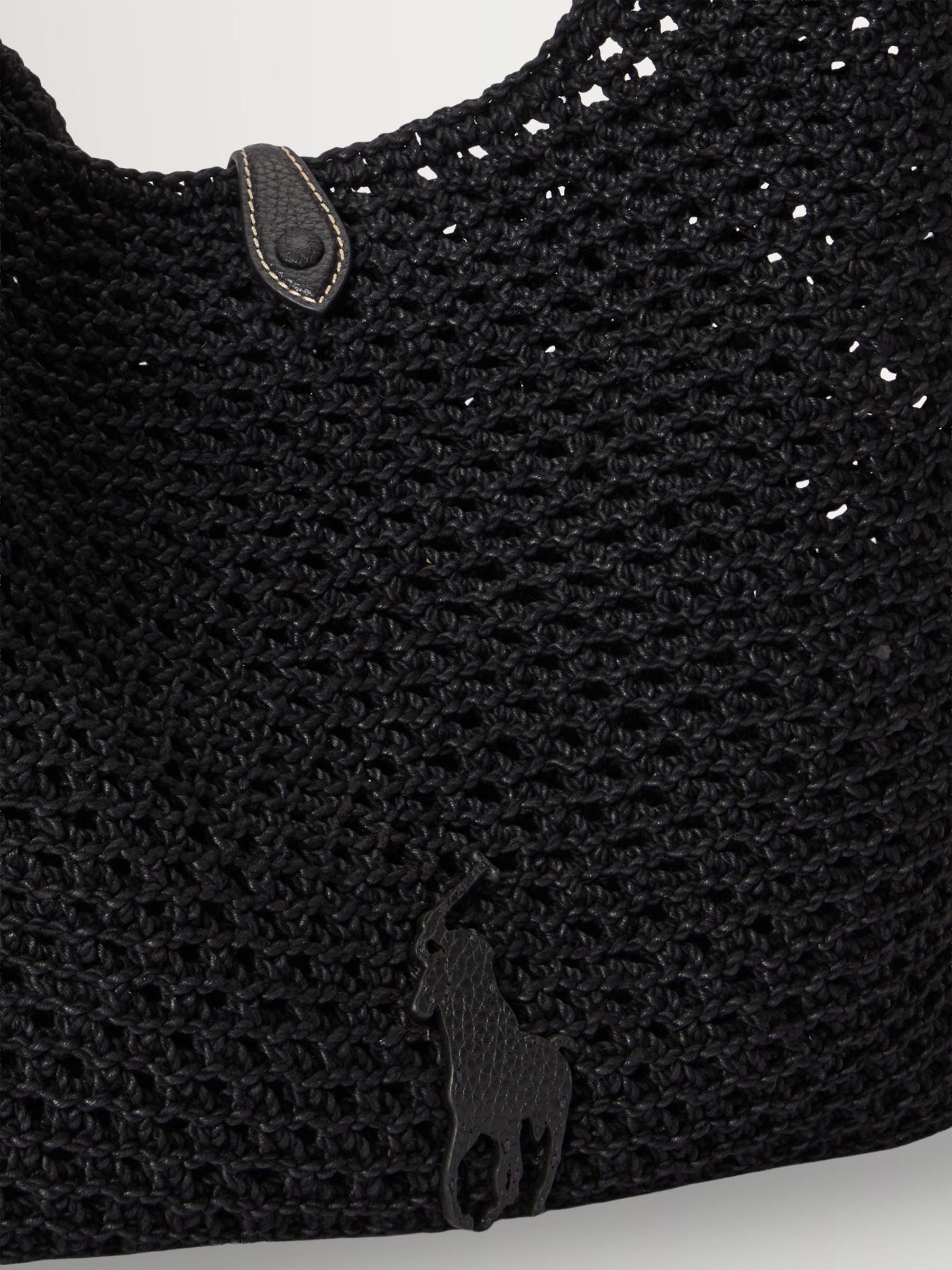 Polo Ralph Lauren black woven mesh cross-body bag - British product