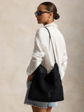 Polo Ralph Lauren Black Woven Mesh Cross-Body Bag