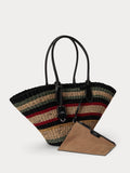 Polo Ralph Lauren multi stripe basket weave tote bag (British brand)