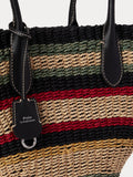 Polo Ralph Lauren multi stripe basket weave tote bag (British brand)