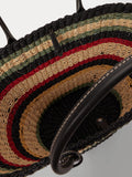 Polo Ralph Lauren multi stripe basket weave tote bag (British brand)