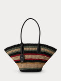 Polo Ralph Lauren multi stripe basket weave tote bag (British brand)