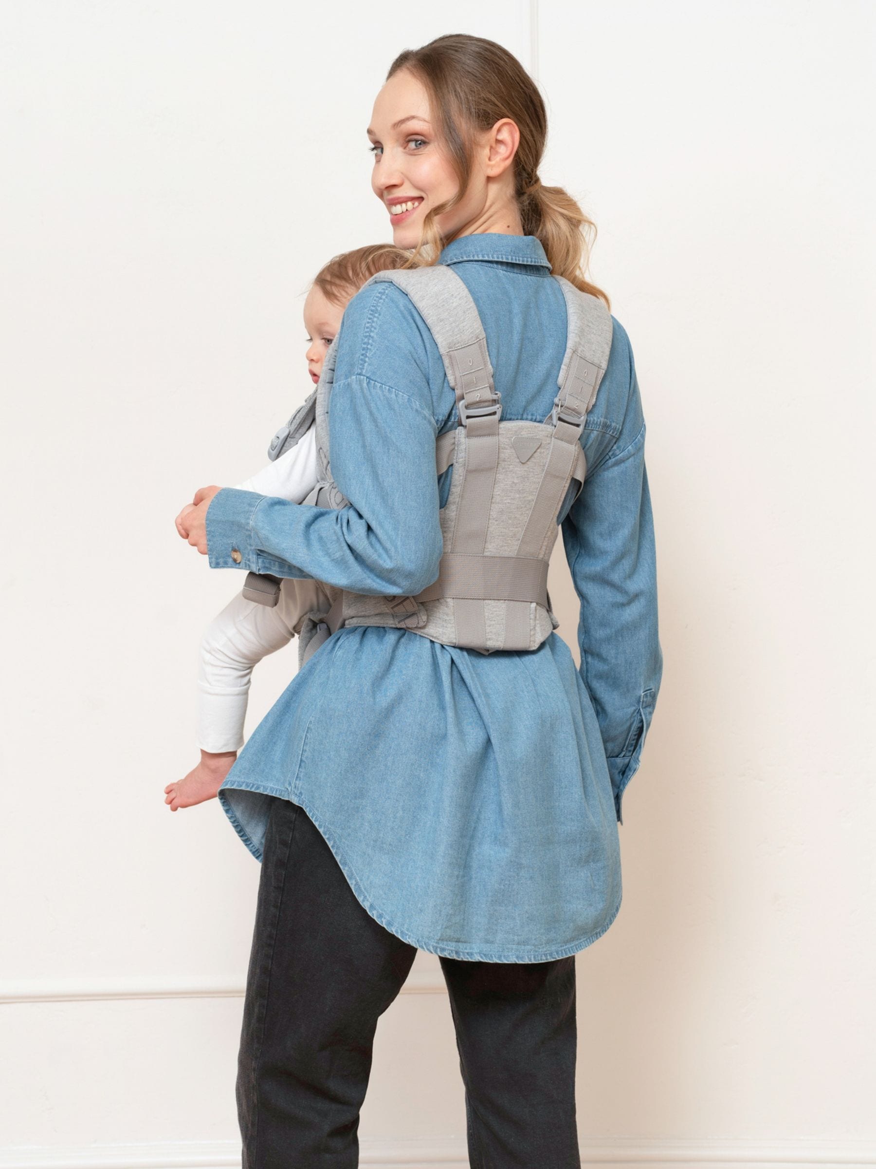 Seraphine CARIPOD baby carrier grey marl cotton canvas - British product