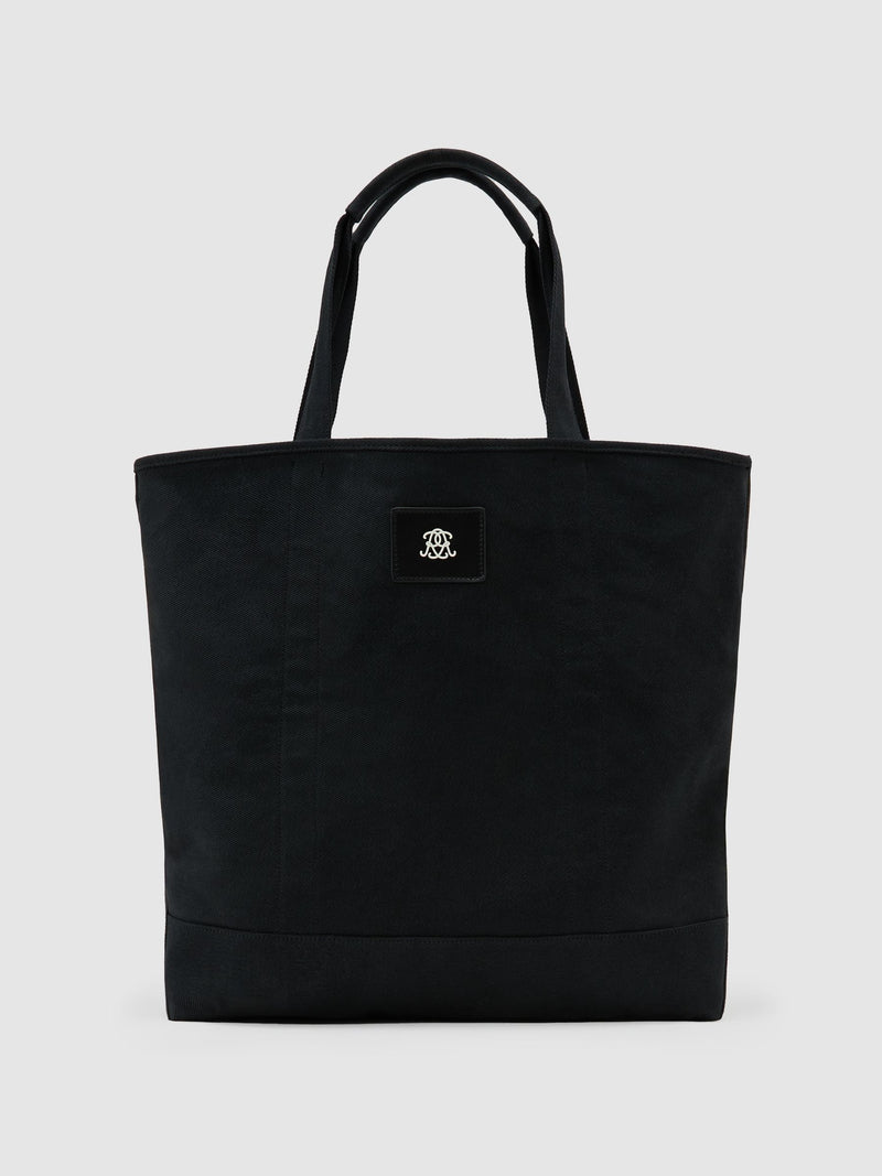 Reiss Navona canvas tote bag black (British brand)