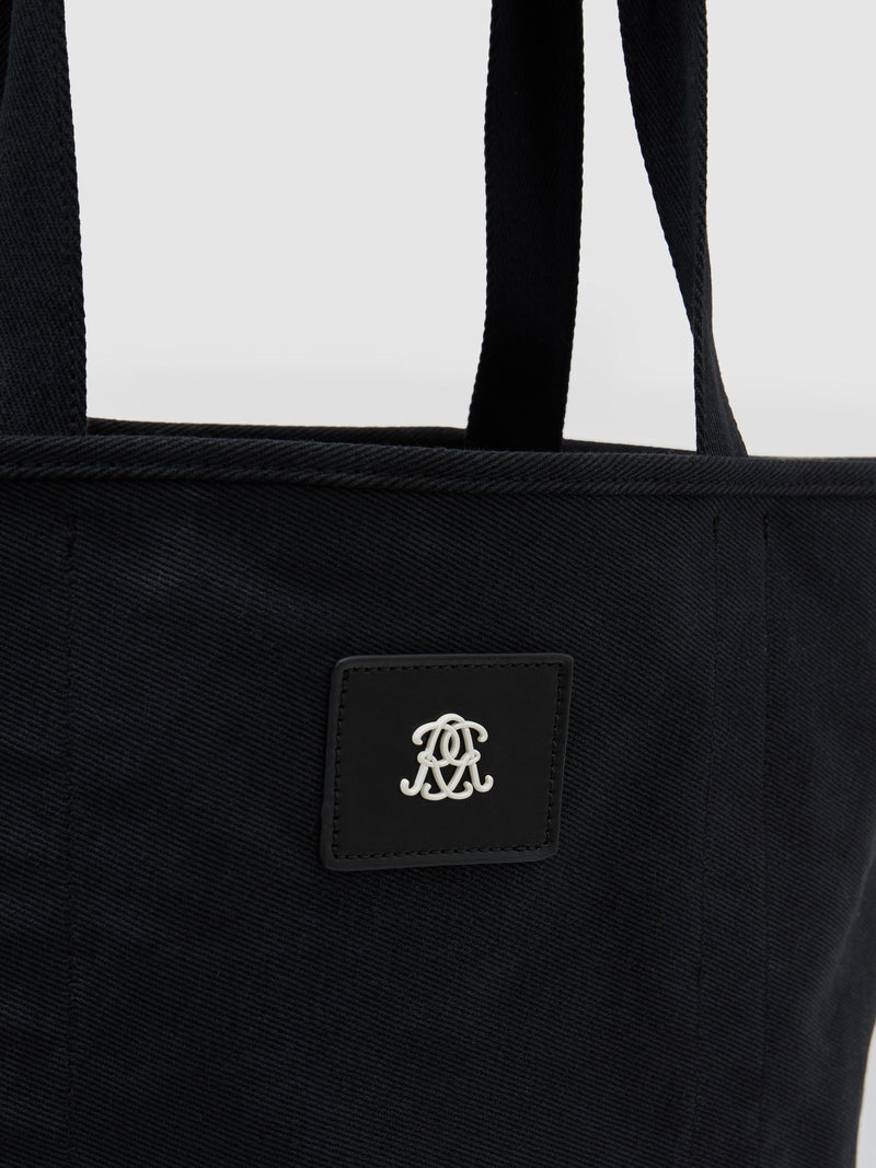 Reiss Navona canvas tote bag black (British brand)