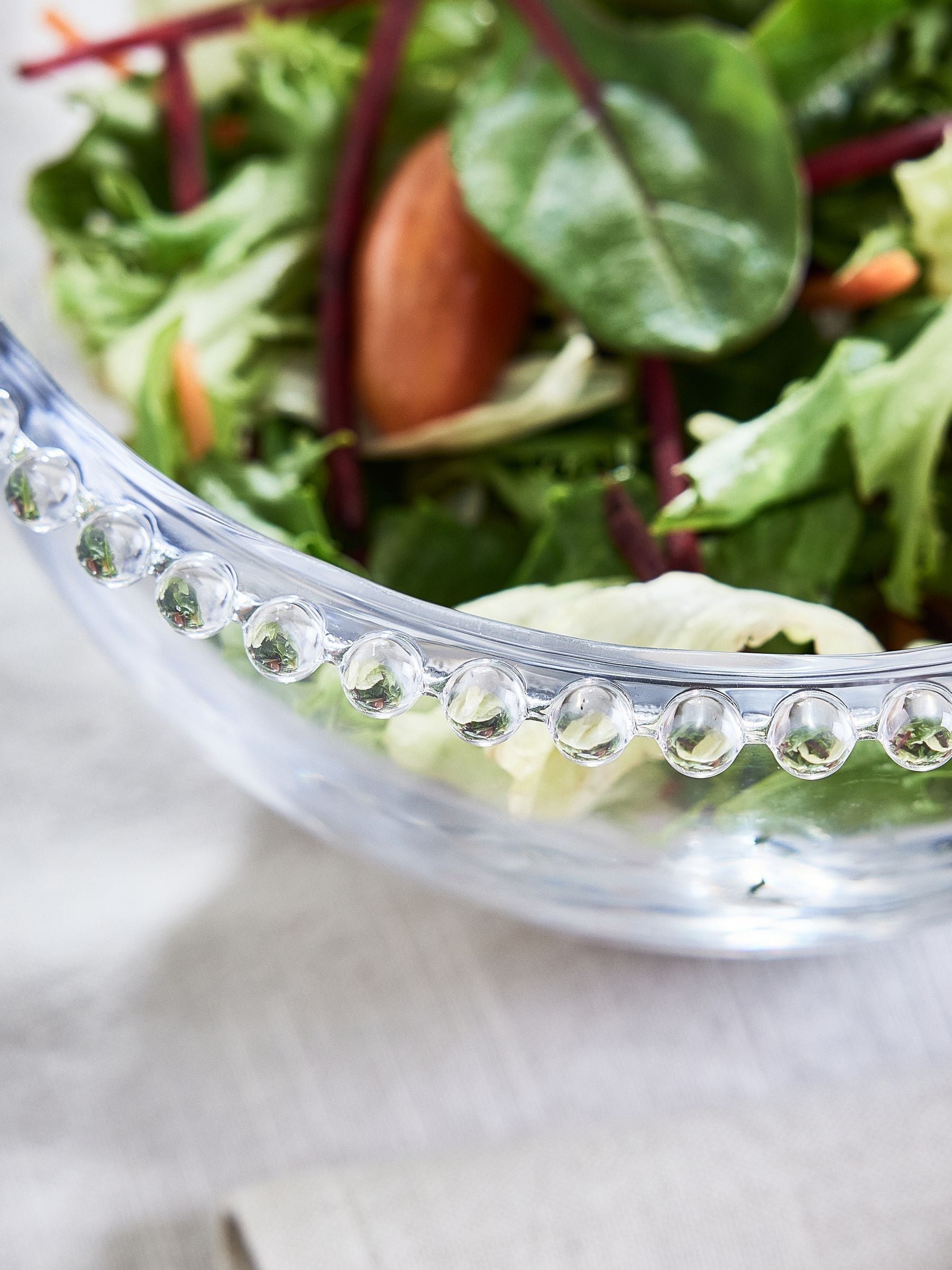 Dibor clear large Bella Perle glass bowl, imported from the UK
