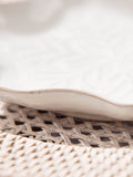 Dibor set of 2 white snowflake side plates - British product
