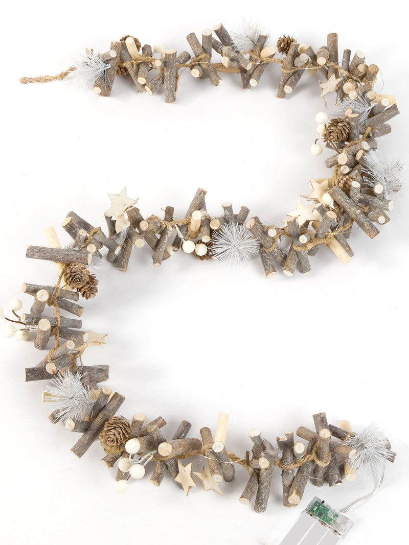 Dibor Golden Glow light up garland 180cm, imported from the UK