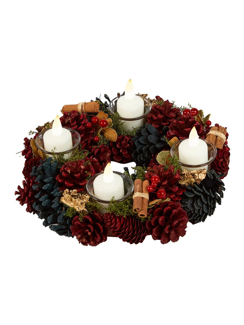 Dibor cinnamon pine tealight centrepiece 30cm (British brand)
