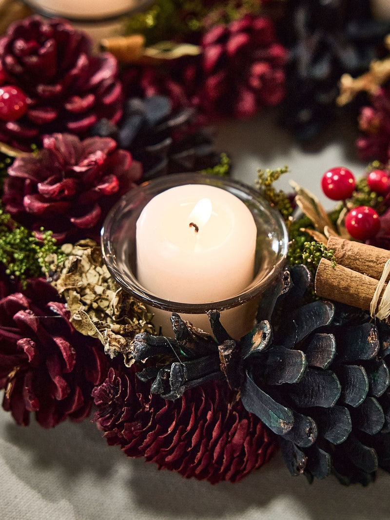 Dibor cinnamon pine tealight centrepiece 30cm (British brand)