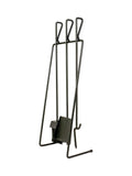 Dibor black pewter antique fire set with 3 tools - British product
