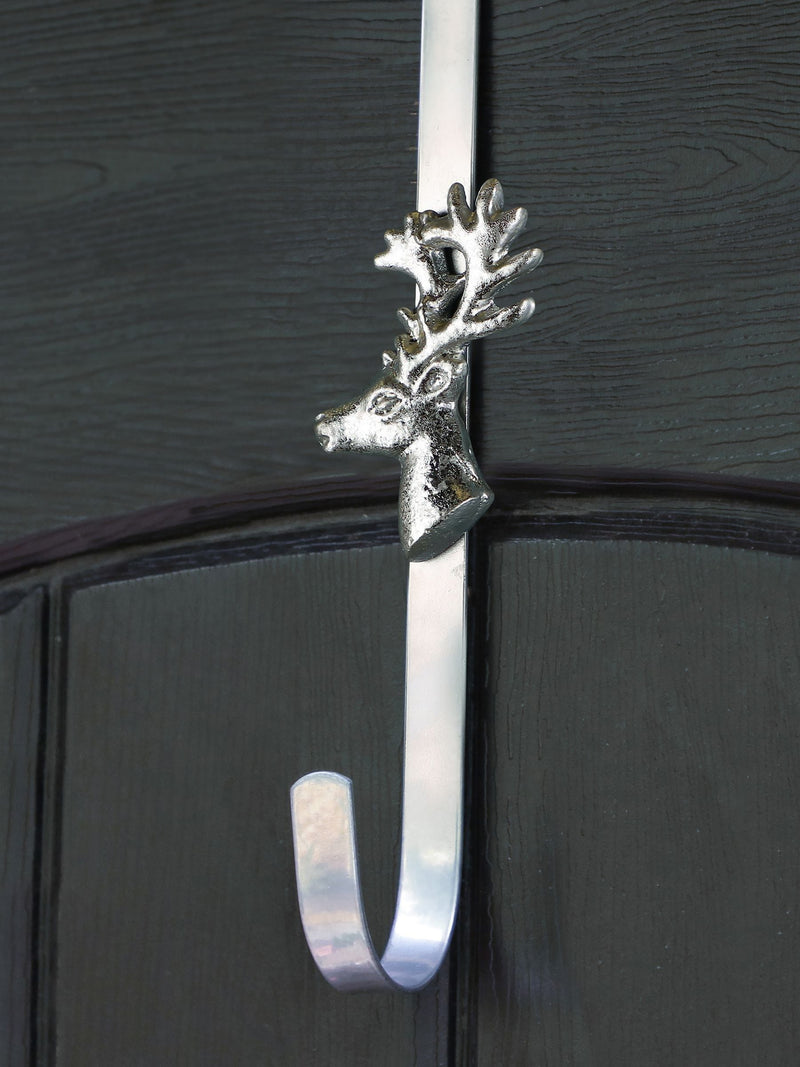 Dibor deer wreath hanger for UPVC and wooden doors, British brand