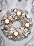 Dibor frosted tealight holder 30cm round - British product