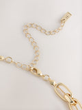Gold and silver tone chunky chain necklace, UK version