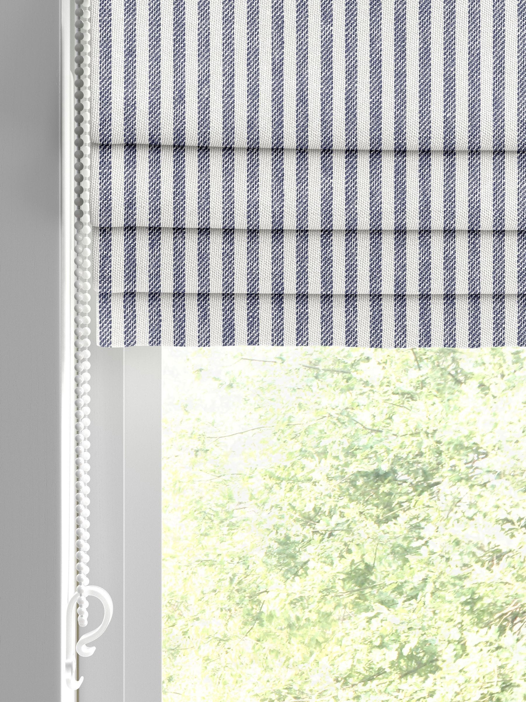 Blue Stitch Stripe Roman blind - British product