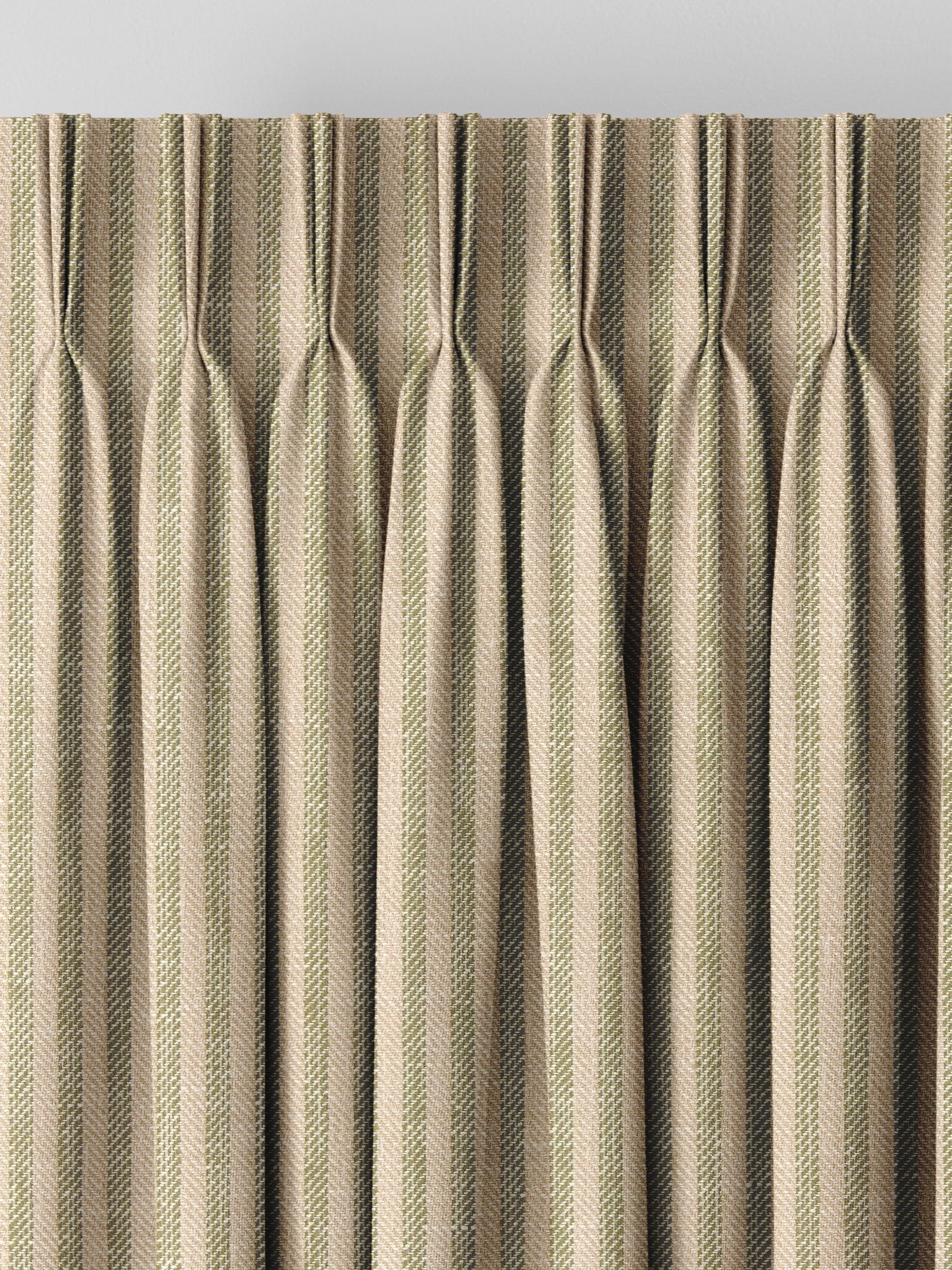 Next green stitch stripe made to measure curtains, UK version