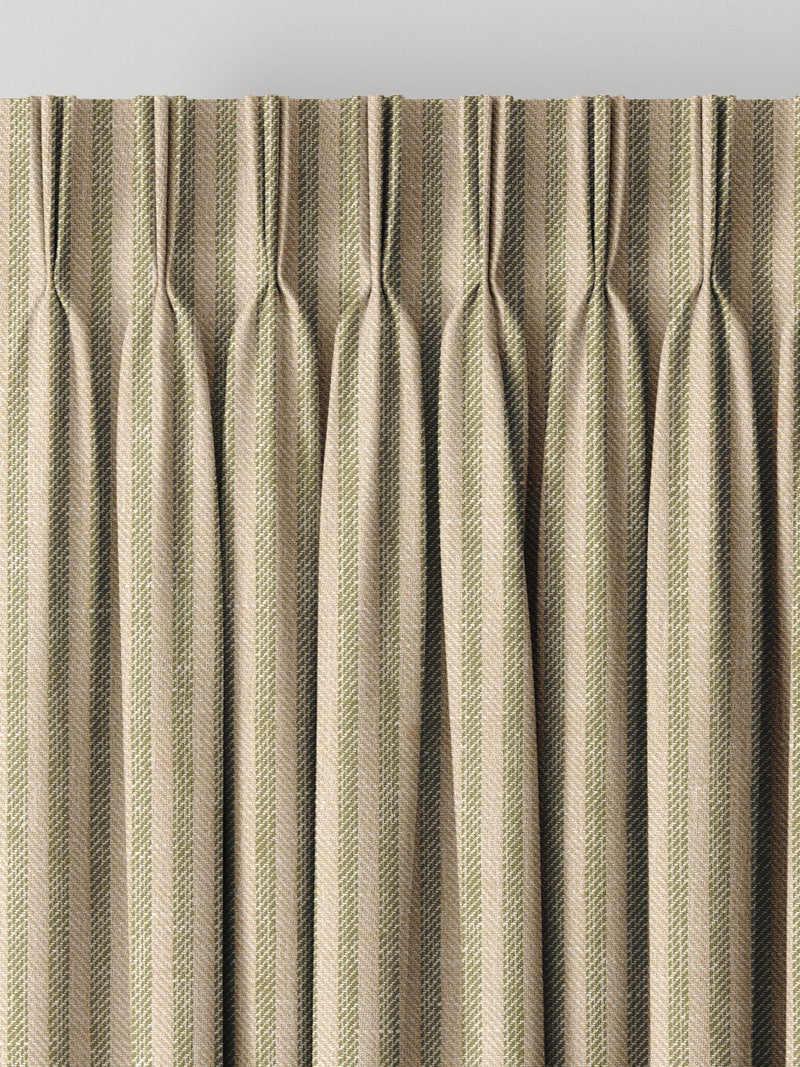 Next green stitch stripe made to measure curtains, UK version