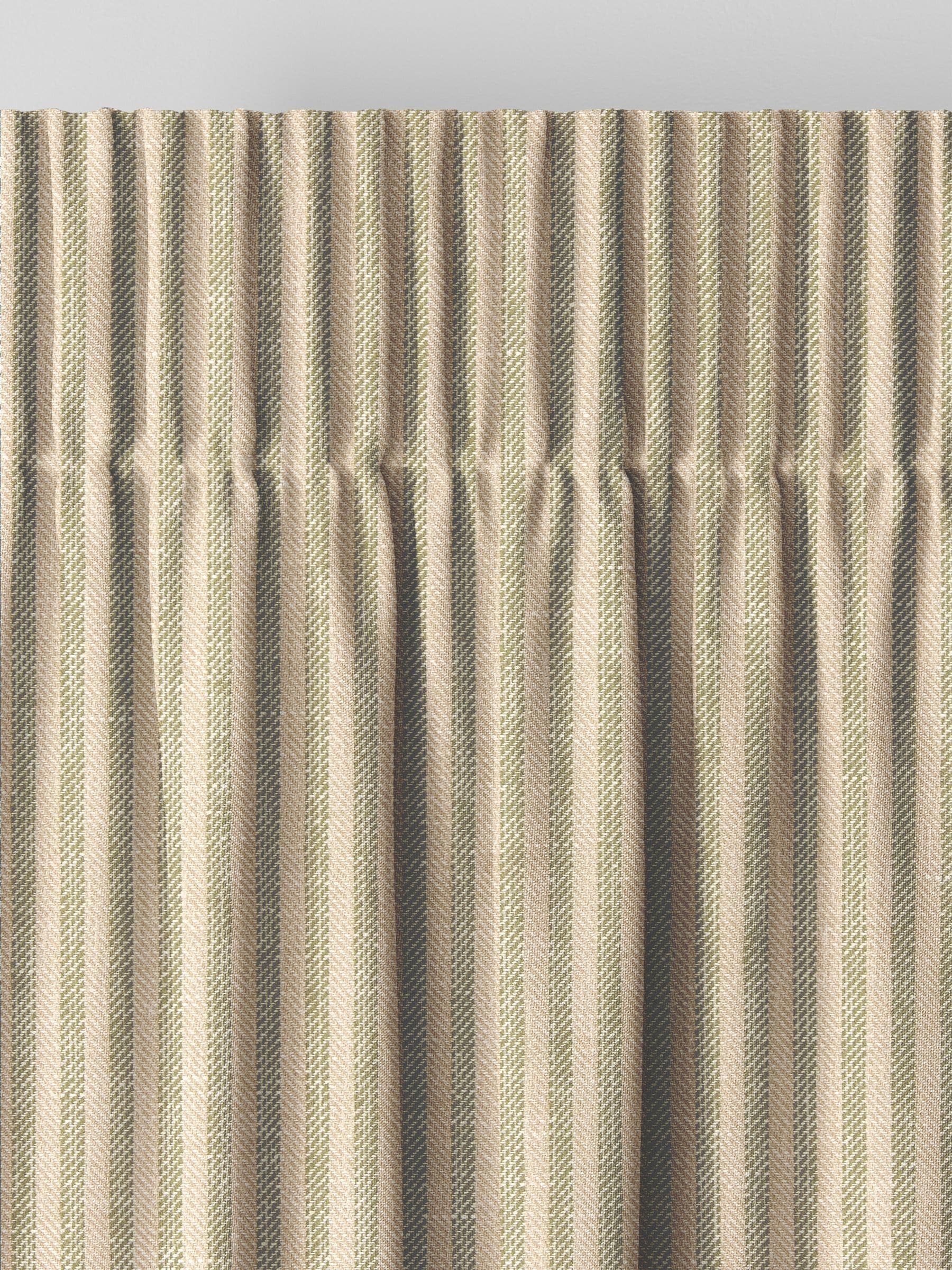 Next green stitch stripe made to measure curtains, UK version