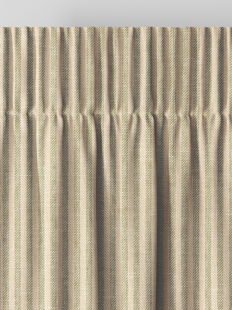 Next green stitch stripe made to measure curtains, UK version