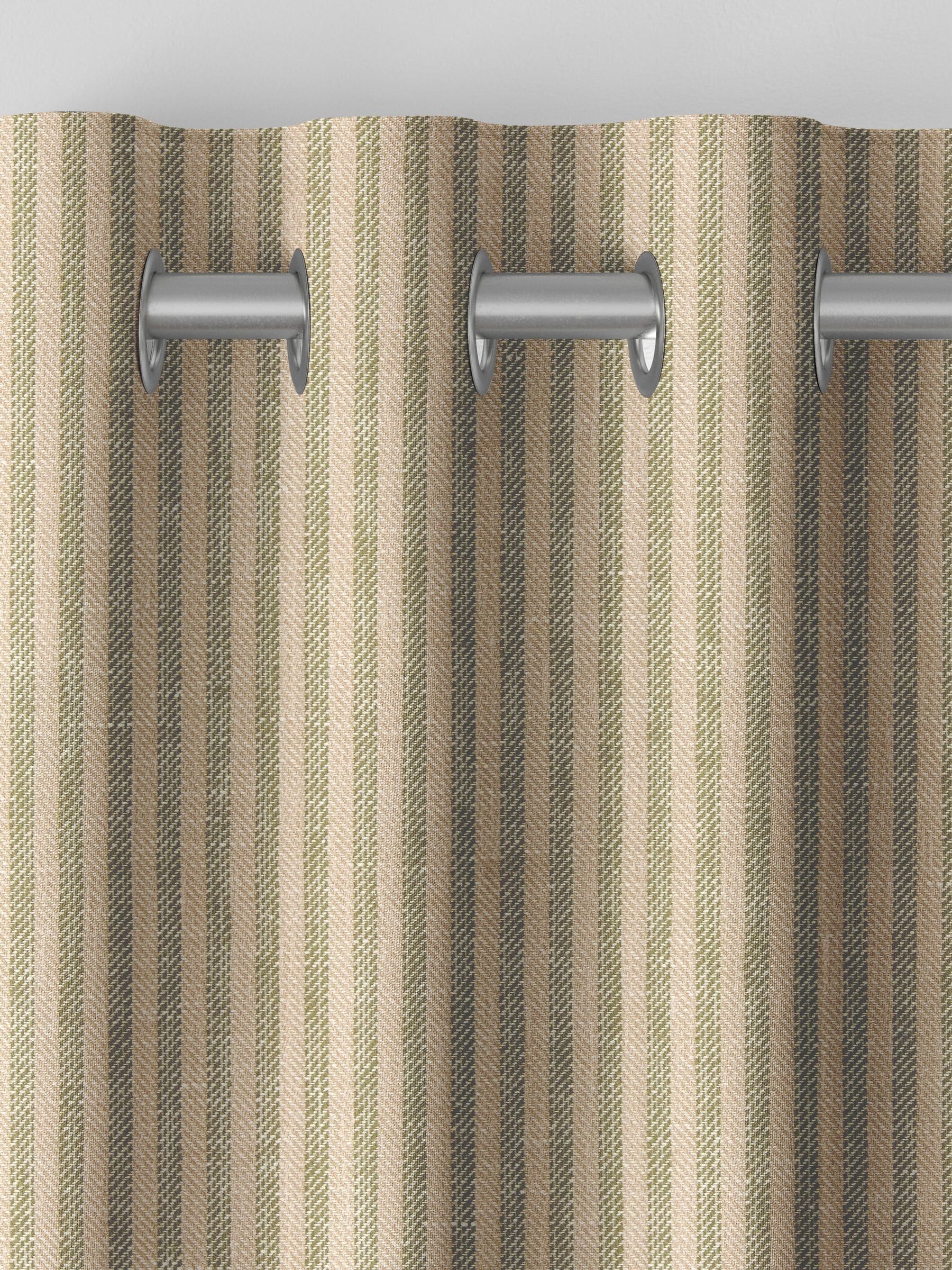 Next green stitch stripe made to measure curtains, UK version