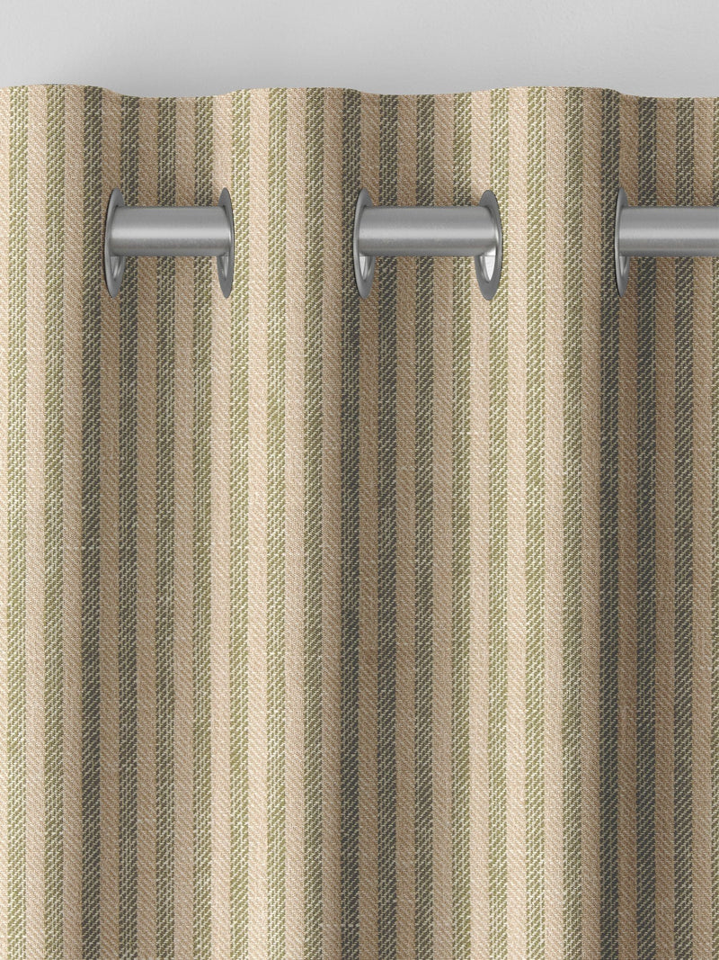 Next green stitch stripe made to measure curtains, UK version
