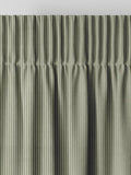 Next Green Coil made to measure curtains dark green cream stripe, imported from the UK