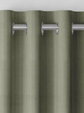 Next Green Coil made to measure curtains dark green cream stripe, imported from the UK