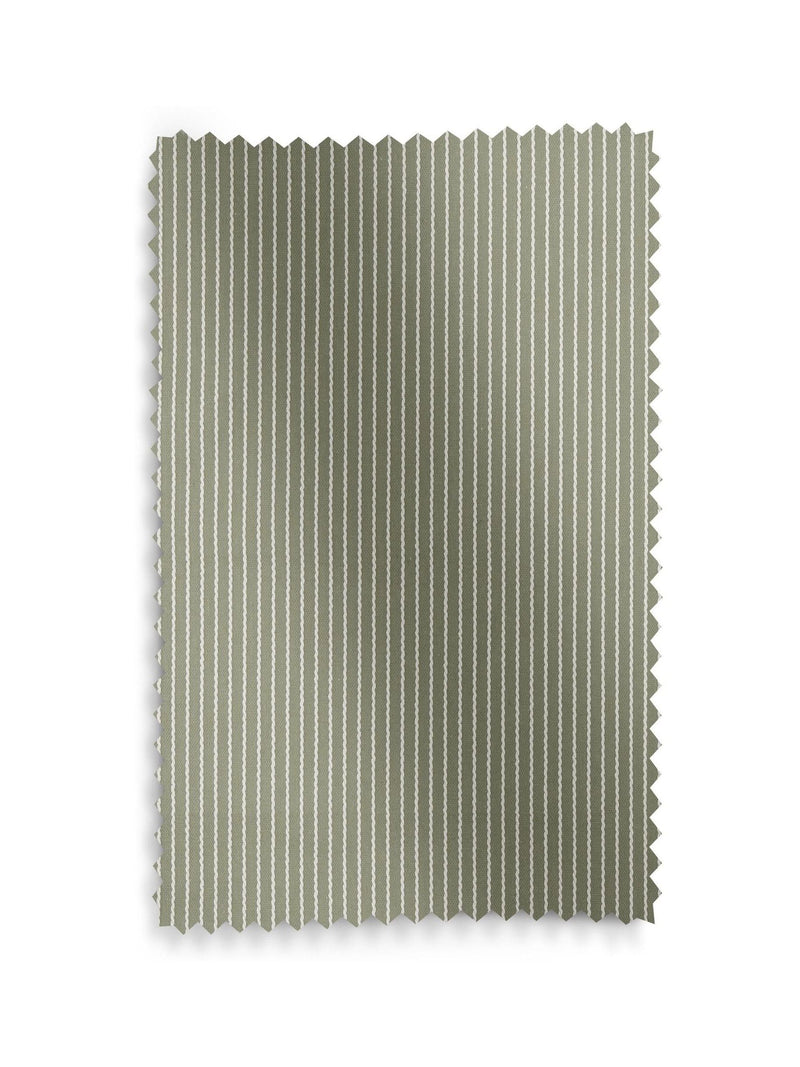 Next Green Coil made to measure curtains dark green cream stripe, imported from the UK
