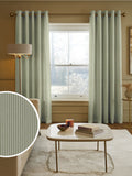 Next Green Coil made to measure curtains dark green cream stripe, imported from the UK