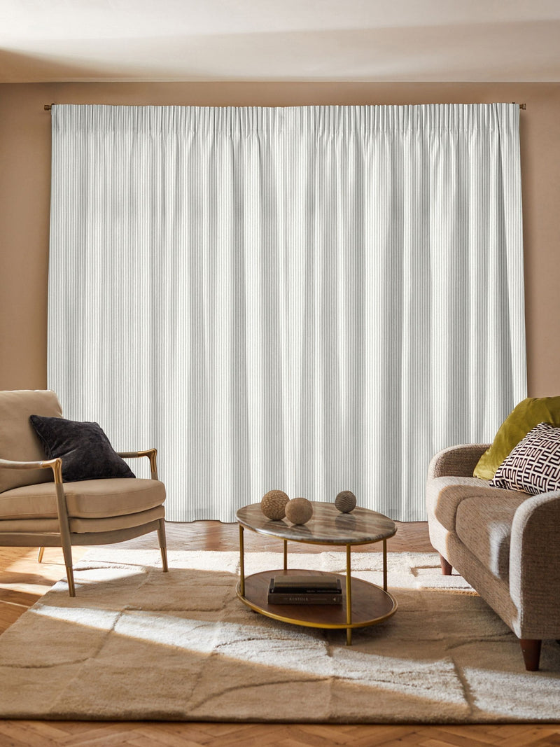Next Blue Stitch Stripe curtains - British product