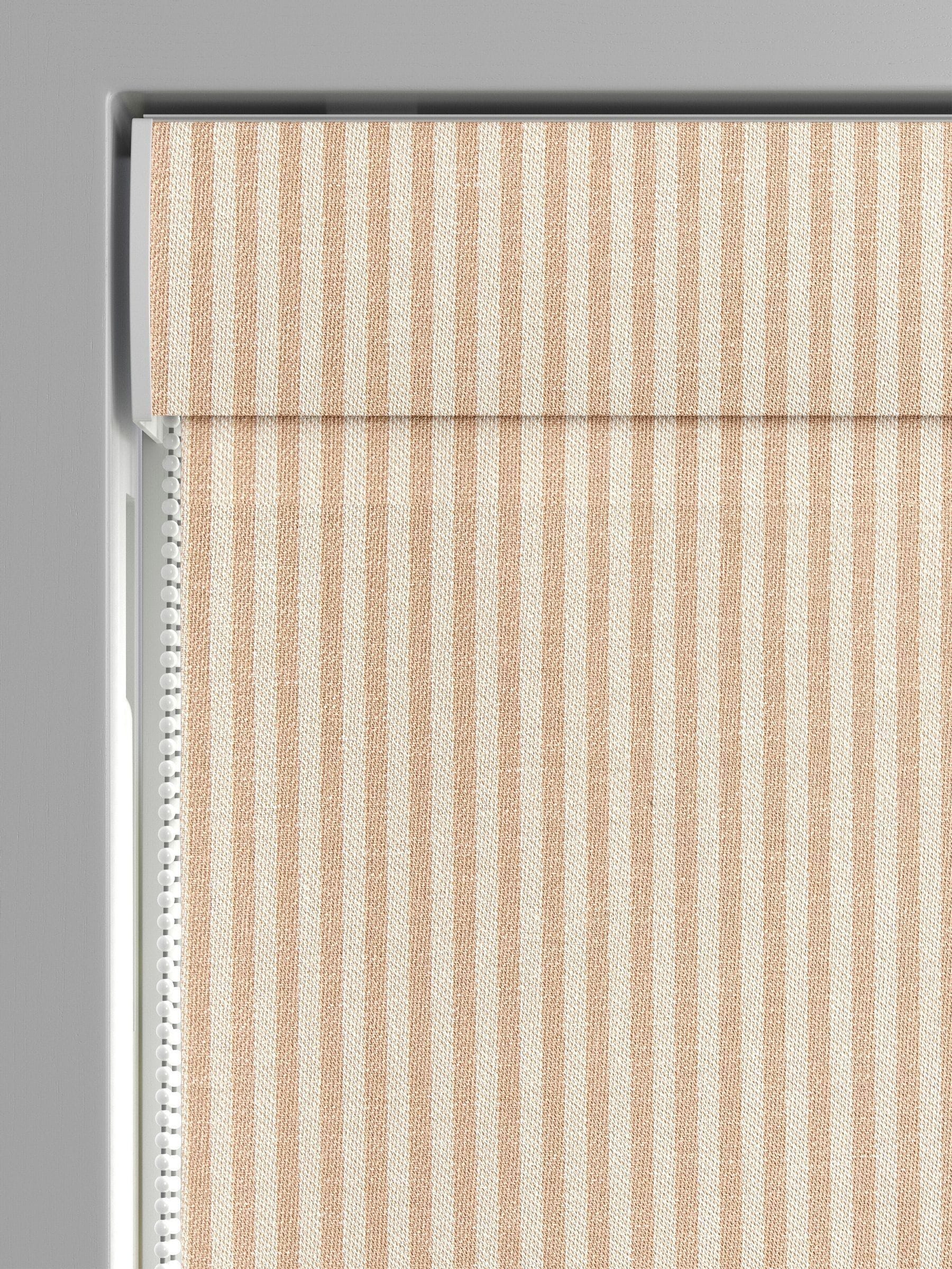 Pink stitch stripe dusky Roman blind - British product