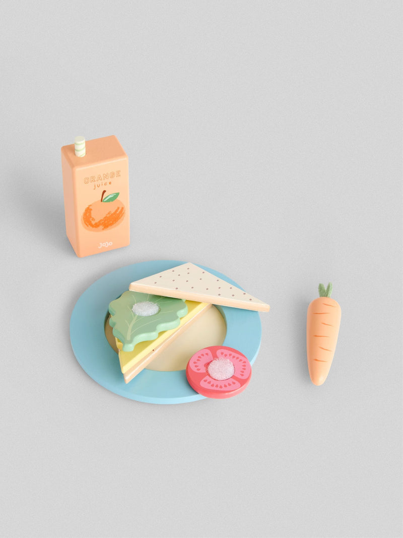 JoJo Maman Bébé yellow picnic basket toy set (British brand)