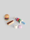 JoJo Maman Bébé blue wooden barbecue playset, imported from the UK