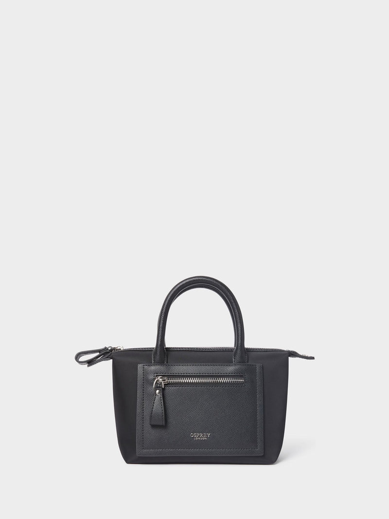 Osprey London black Mini Linear tote bag, imported from the UK