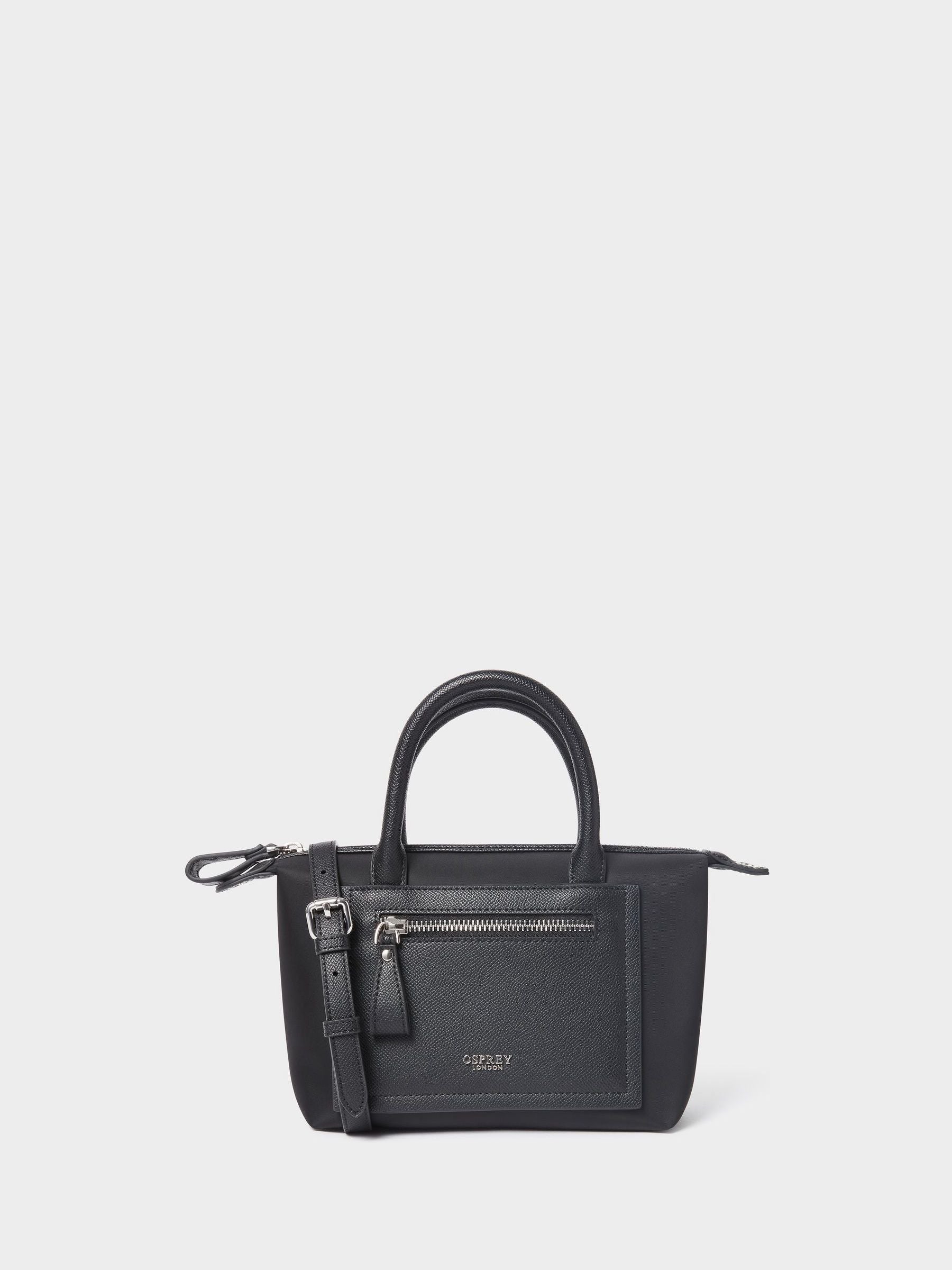 Osprey London black Mini Linear tote bag, imported from the UK